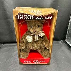 Gund‎ 1990 Collector's Bear Limited Edition Brown Plush Teddy Bear in Box